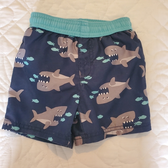 Gymboree Navy Shark Print Kids Shorts - Picture 1 of 3